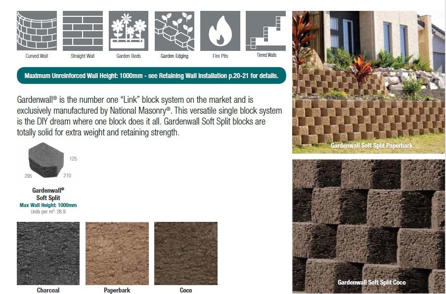 National Masonry Garden Wall Soft Split Coco | Smart Stone Landscape ...